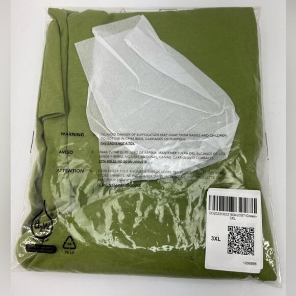 Cider - Women's, Cotton Oversized Tee, Curve & Plus - Green. Size: 3XL. NIB - Picture 4 of 11